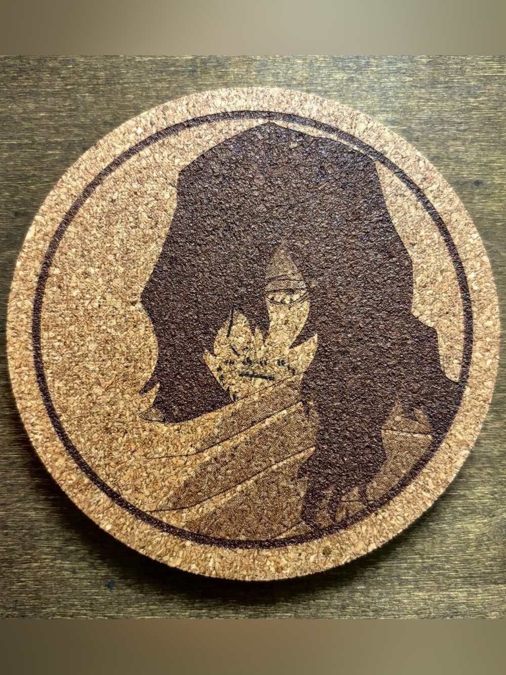 My Hero Academia Shota Aizawa Laser Engraved Cork Coaster #2